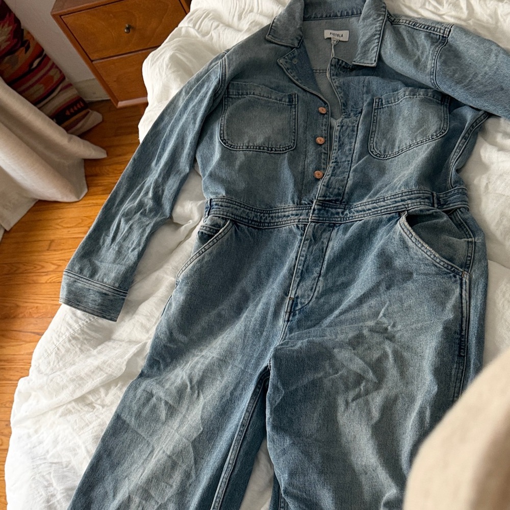 Pistola Blue Denim Overalls